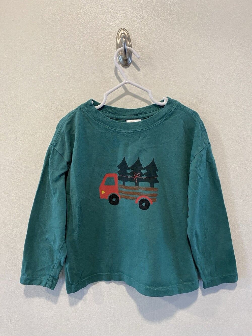 Hanna Andersson Holiday Relaxed Fit Shirt Kids Size 100 Truck Christmas